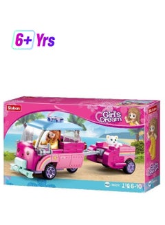 Sluban M38-B0921C 116-Piece Cube Girl's Dream Transport Car Toy 116 6+ Years  - Image 1