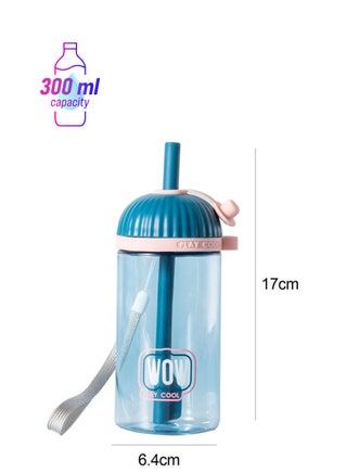 300ML Leakproof Water Bottle With Straw Blue - pnsku/N49211867A/45/_/1747911128/ea45d297-9a3e-4916-8d0f-56347d248065