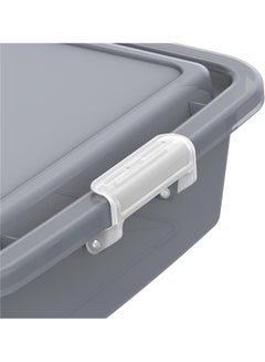 Cosmoplast 15L Lockbox L 51 X W 38.5 X H 11 Cm for Storage (Grey) Grey 15.0Liters  - Image 1