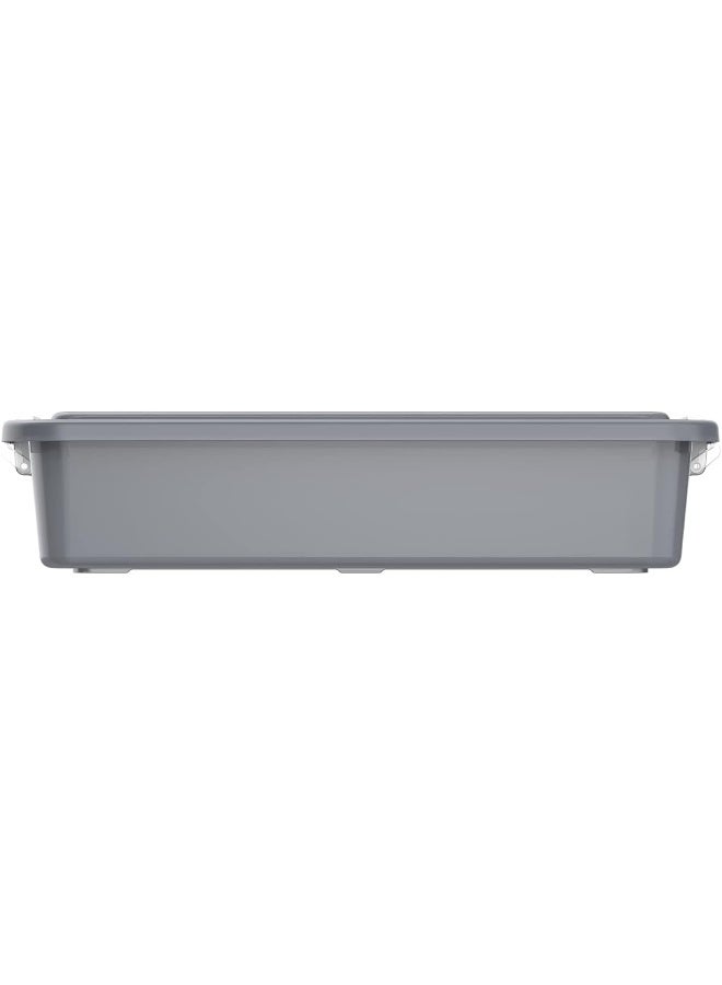 Cosmoplast - 15L Lockbox L 51 X W 38.5 X H 11 Cm for Storage (Grey) Grey 15.0Liters - Image 1