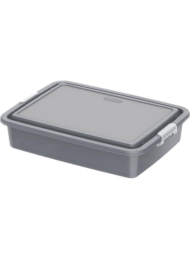 Cosmoplast - 15L Lockbox L 51 X W 38.5 X H 11 Cm for Storage (Grey) Grey 15.0Liters - Image 1
