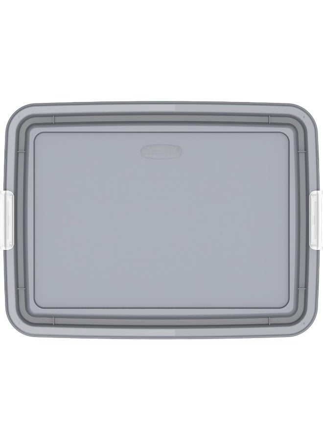 Cosmoplast - 15L Lockbox L 51 X W 38.5 X H 11 Cm for Storage (Grey) Grey 15.0Liters - Image 1