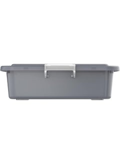 Cosmoplast 15L Lockbox L 51 X W 38.5 X H 11 Cm for Storage (Grey) Grey 15.0Liters  - Image 2