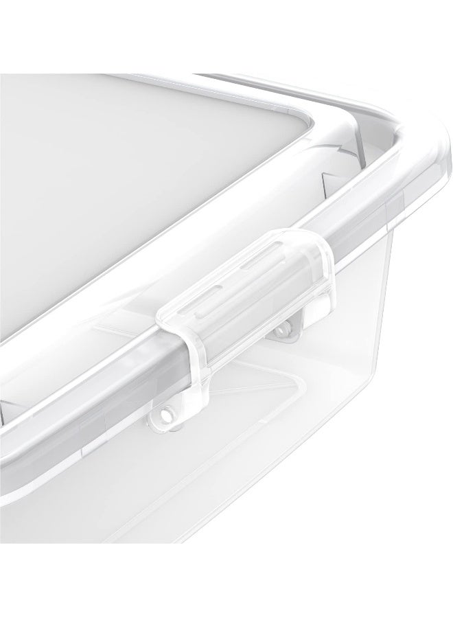 Cosmoplast - 15L Lockbox Plastic Storage Box Clear/ Transparent Transparent 15.0Liters - Image 1
