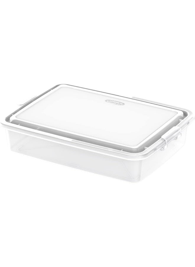 Cosmoplast - 15L Lockbox Plastic Storage Box Clear/ Transparent Transparent 15.0Liters - Image 1