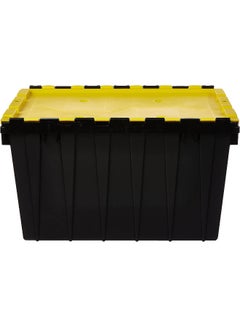 Plastic Utility Storage Box With Dual Flap Lids 55 Liters  Yellow Black  IFHHST372KY   Utility Storage Box 55 Liters Black / Yellow 55.0Liters - pnsku/N49229131A/45/_/1728979701/a68e75bf-e27a-46d4-a2a4-28f0561245c0