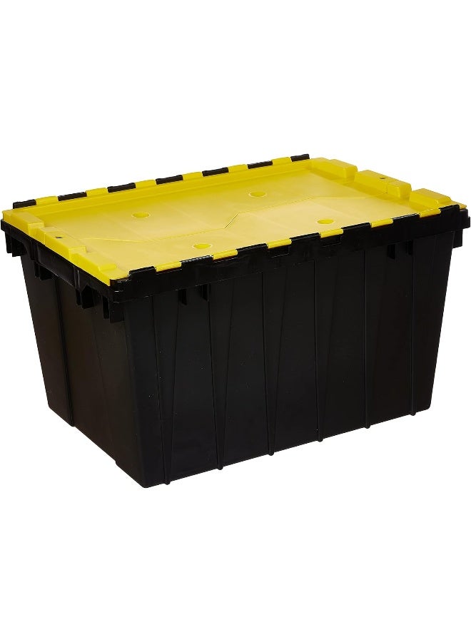 Cosmoplast Plastic Utility Storage Box With Dual Flap Lids 55 Liters  Yellow Black  IFHHST372KY   Utility Storage Box 55 Liters Black / Yellow 55.0Liters  - Image 2