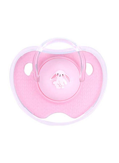 Flat Head Silicone Pacifier 6M+, Pink