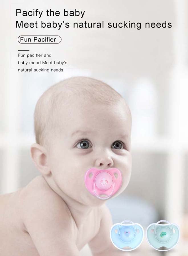 LuQu Flat Head Silicone Pacifier 6M+, Pink  - Image 4