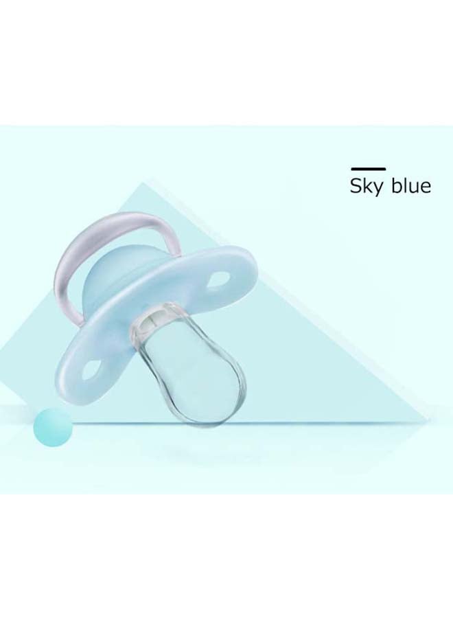 Flat Head Silicone Pacifier 6M+, Blue - pnsku/N49232935A/45/_/1713347399/734dda29-bbda-4f66-a9b8-d33b4588cb5f