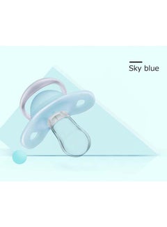 LuQu Flat Head Silicone Pacifier 6M+, Blue  - Image 5