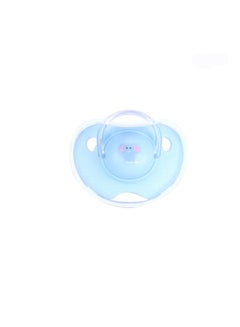 LuQu Flat Head Silicone Pacifier 6M+, Blue  - Image 1