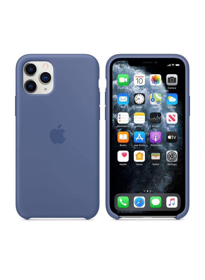 Apple iPhone 11 Pro Silicone Case Linen Blue - Image 2