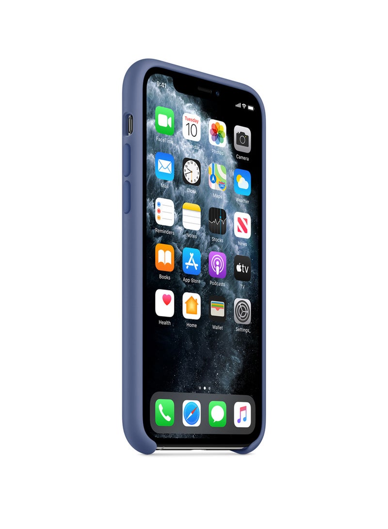 Apple iPhone 11 Pro Silicone Case Linen Blue - Image 3