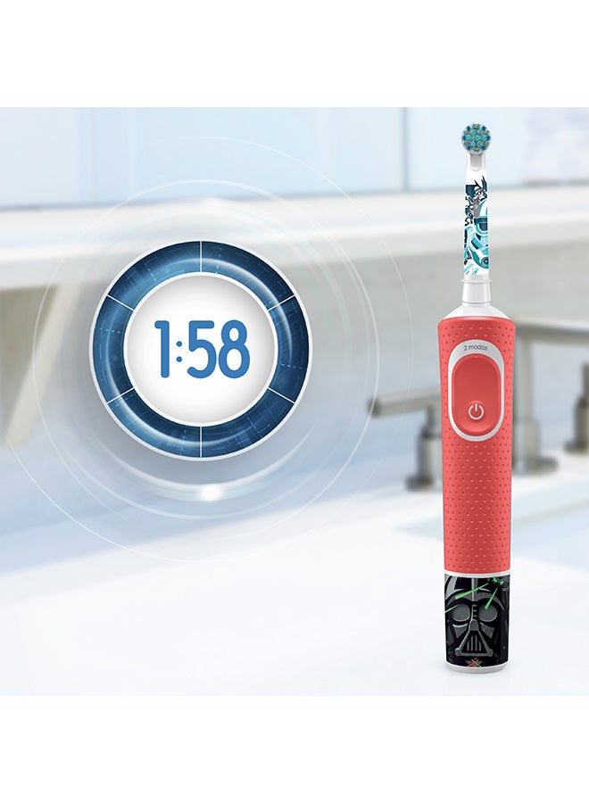 Oral-B Kids Rechargeable Electric Toothbrush Set, Star Wars, 3+ Years, with Travel Case Red - Image 4