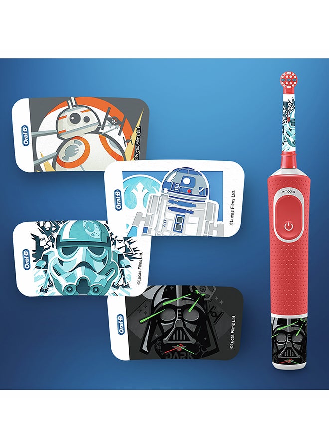 Oral-B Kids Rechargeable Electric Toothbrush Set, Star Wars, 3+ Years, with Travel Case Red - Image 5