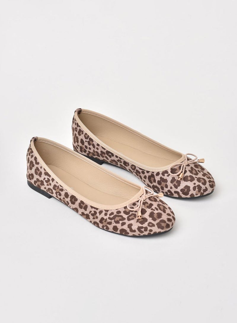 Aila - Animal Print Ballerina Leopard Beige - Image 1