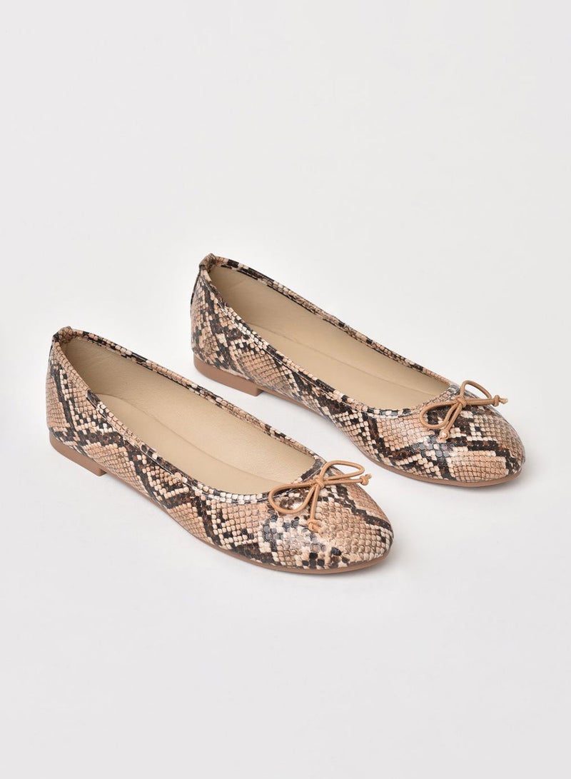 Aila - Dyed Ballerina Snake Print-Taupe - Image 1