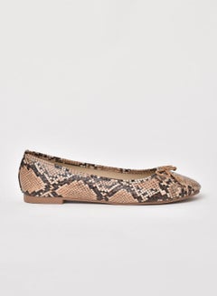 Aila Dyed Ballerina Snake Print-Taupe  - Image 1