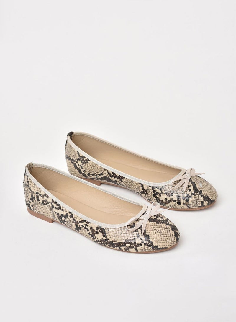 Aila - Dyed Ballerina Snake Print-Beige - Image 1
