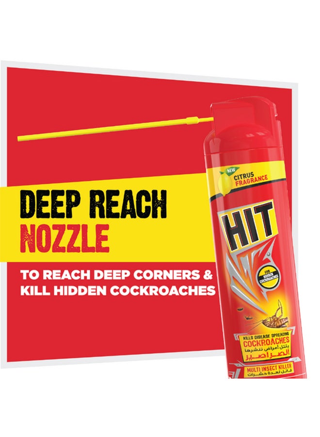 HIT Cockroach And Multi Insect Killer Spray Red/Yellow 400ml - Image 5