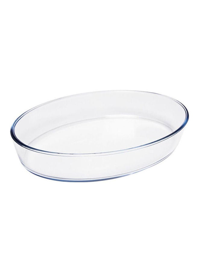 ترميسيل صينية شواء بيضاوية من زجاج البوروسيليكات شفاف - Image 1