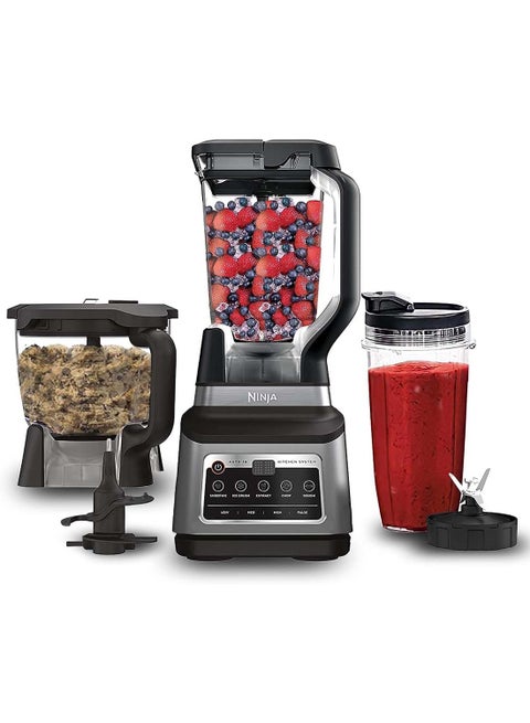 3-In-1 Food Processor & Blender With 5 Automatic Programs: Blend, Max Blend, Chop, Mix, Puree, 1.8L Bowl, 2.1L Jug, 700ml Cup, Dishwasher Safe Parts, Auto-iQ 2.1 L 1200 W BN801ME Black/Silver