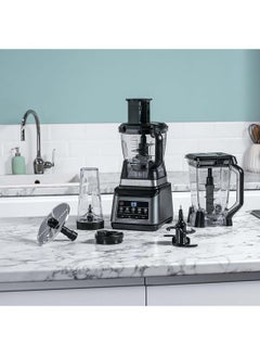 Ninja 3-In-1 Food Processor & Blender With 5 Automatic Programs: Blend, Max Blend, Chop, Mix, Puree, 1.8L Bowl, 2.1L Jug, 700ml Cup, Dishwasher Safe Parts, Auto-iQ 2.1 L 1200 W BN801ME Black/Silver  - Image 2