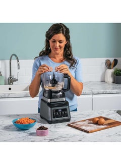 Ninja 3-In-1 Food Processor & Blender With 5 Automatic Programs: Blend, Max Blend, Chop, Mix, Puree, 1.8L Bowl, 2.1L Jug, 700ml Cup, Dishwasher Safe Parts, Auto-iQ 2.1 L 1200 W BN801ME Black/Silver  - Image 4
