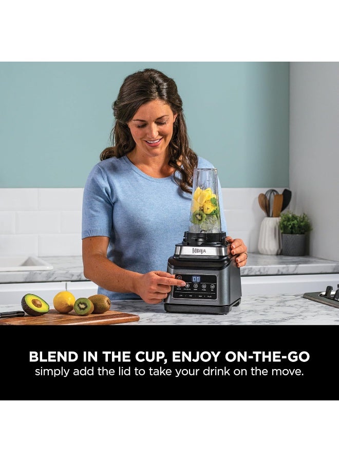 Ninja 3-In-1 Food Processor & Blender With 5 Automatic Programs: Blend, Max Blend, Chop, Mix, Puree, 1.8L Bowl, 2.1L Jug, 700ml Cup, Dishwasher Safe Parts, Auto-iQ 2.1 L 1200 W BN801ME Black/Silver - Image 5