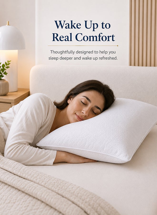 Hotel Linen Klub Non Woven Home Essential Pillow Cotton White 48x74cm - Image 4