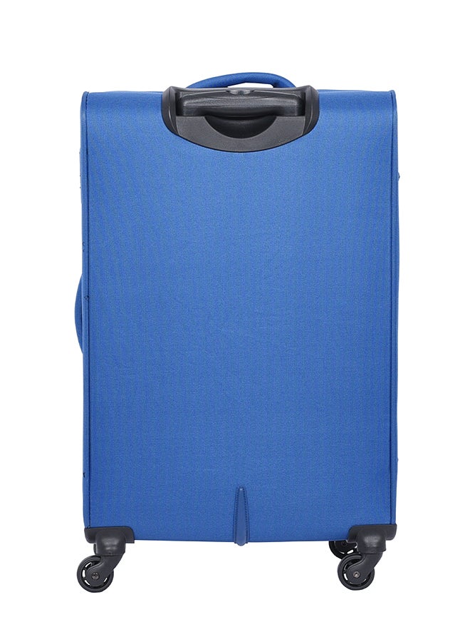 American Tourister Oakland Suitcase, Check-In Size 68 cm / 25 inch, Spinner Wheels, Soft Top, 100% Polyester, Blue|TSA Lock|Front Pocket Storage Compartment|Voluminous Storage - 3 Years Global Warranty Blue - Image 4
