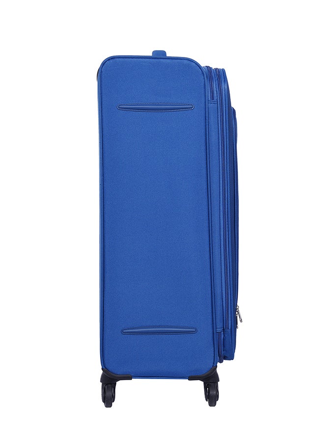 American Tourister Oakland Suitcase, Check-In Size 78 cm / 29 inch, Spinner Wheels, Soft Top, 100% Polyester, Blue|TSA Lock|Front Pocket Storage Compartment|Voluminous Storage - 3 Years Global Warranty Blue - Image 3