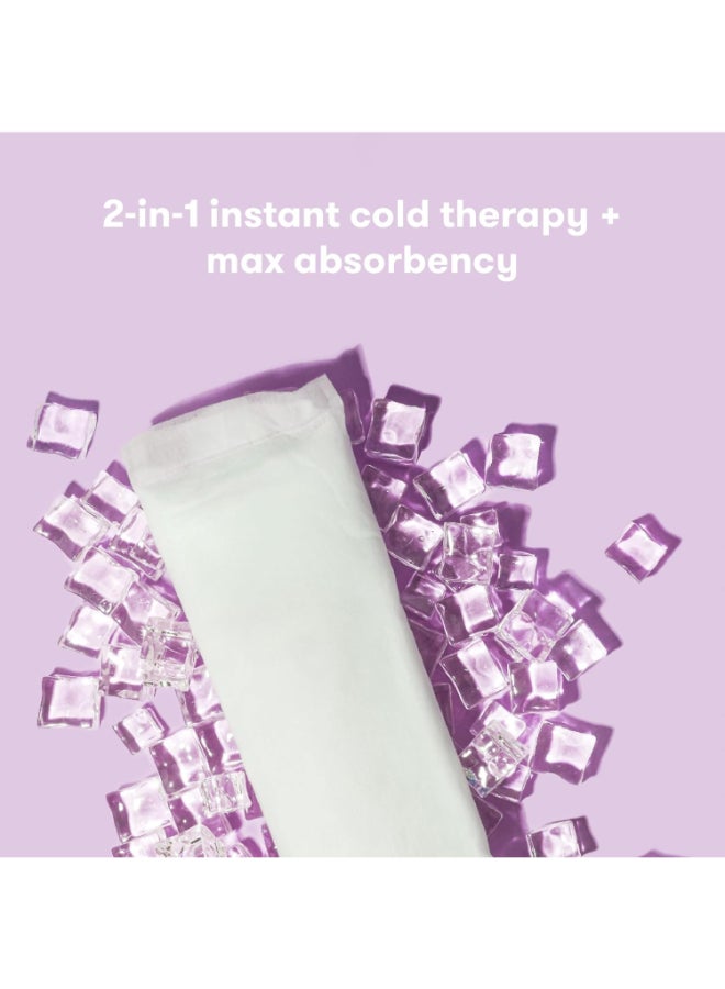 عبوة مكونة من 8 قطع - 2 في 1 من وسادات ماكسي ثلج العجان الماصة بعد الولادة - Image 2