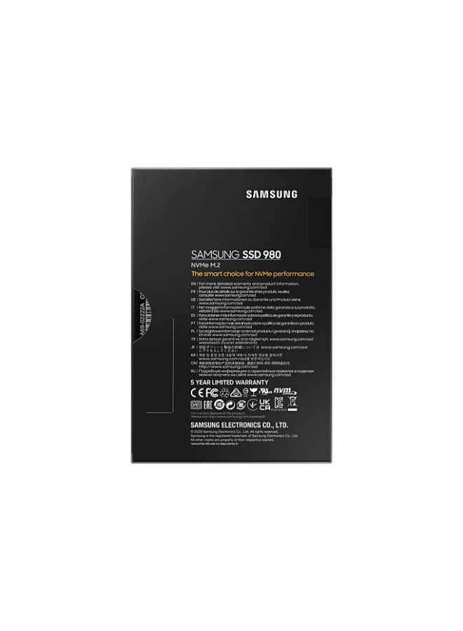 Samsung - 980 Evo Basic M.2 PCIe Solid State Drive 500 GB, 3,500 MB/s sequential read and 3,000 MB/s write, MZ-V8V500BW 500 GB - Image 1