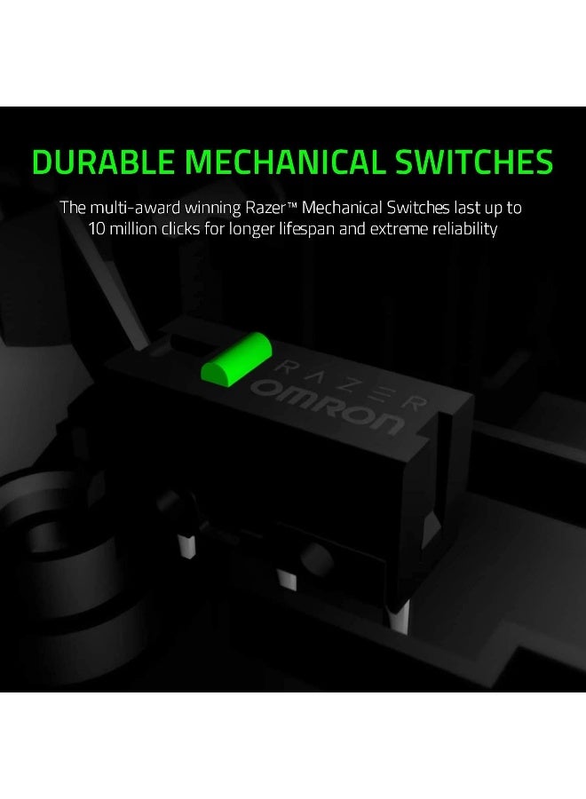 Razer DeathAdder Essential Gaming Mouse – 6400 DPI Optical Sensor, Ergonomic Right-Handed Design, 5 Programmable Buttons, Razer Mechanical Switches, Wired, Green LED, Durable 10M Clicks, Black | RZ01-03850100-R3M1 - Image 3