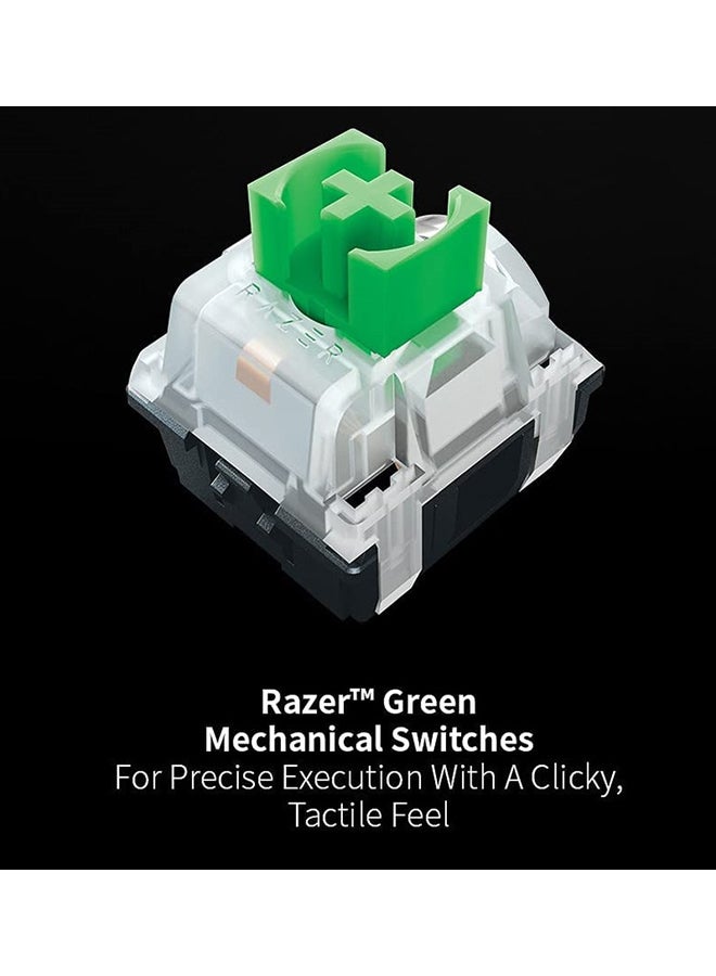 RAZER - Razer Blackwidow V3 Mini Mechanical Gaming Keyboard, Green Switch, RGB Chroma Lighting, Doubleshot Abs Keycaps, Multi-Fucntion Digital Roller And Media Key, Wrist Rest, US Layout - Black - Image 1