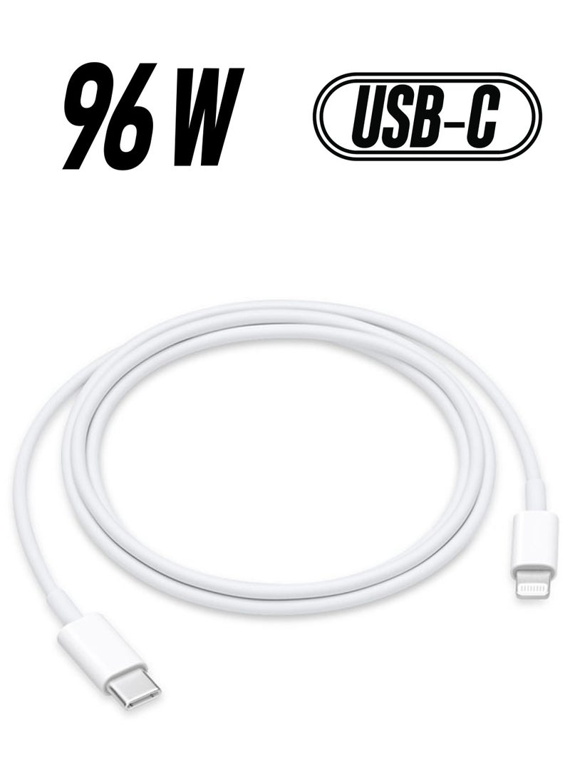 Apple - USB-C to Lightning Cable (2 m) White - Image 1
