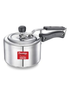 Prestige Aluminium Naksh Svachh Polished Sturdy Handles Cool Touch Weight Induction Compatible Pressure Cooker Silver 1.5Liters  - Image 1