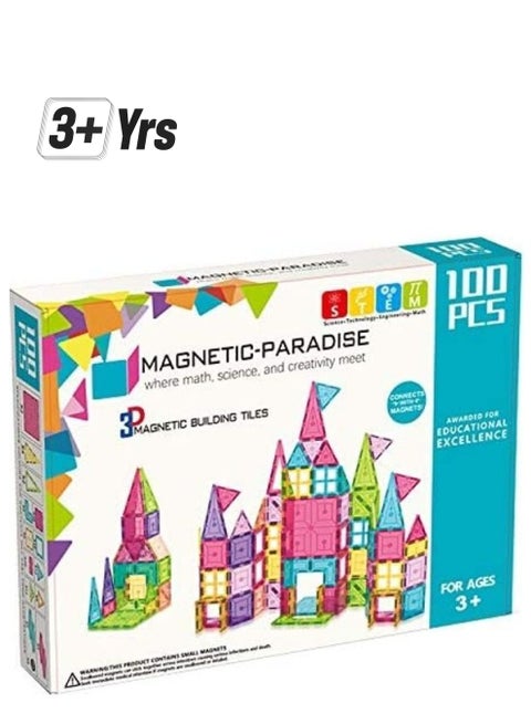 MAG0040 Magnetic Building Tiles Toys 100 3+ Years