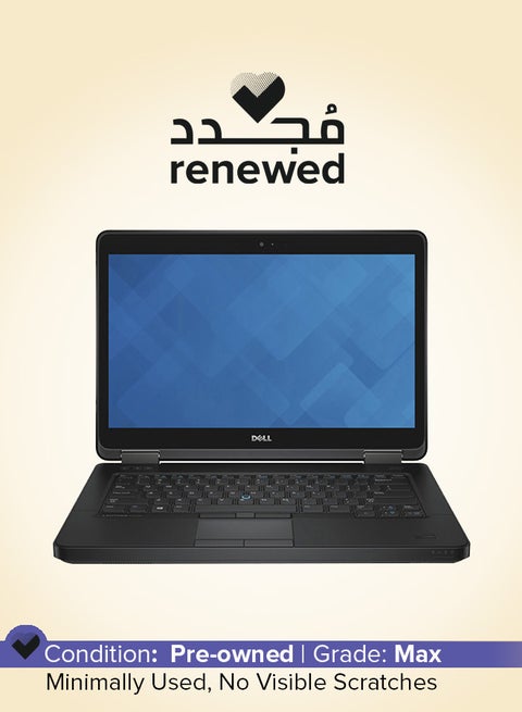 مُجدد - لابتوب لاتيتيود E5440 بشاشة مقاس 14 بوصة ومعالج إنتل كور i5/ الجيل الرابع/ ذاكرة رام 8 جيجابايت ومحرك أقراص SSD سعة 256 جيجابايت وبطاقة رسومات إنتل عالية الوضوح أسود