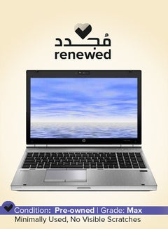 Renewed - Elitebook 8560P Laptop With 15.6-Inch Display,Intel Core i5 Processor/2nd Gen/8GB RAM/256GB SSD/Intel HD Graphics Silver