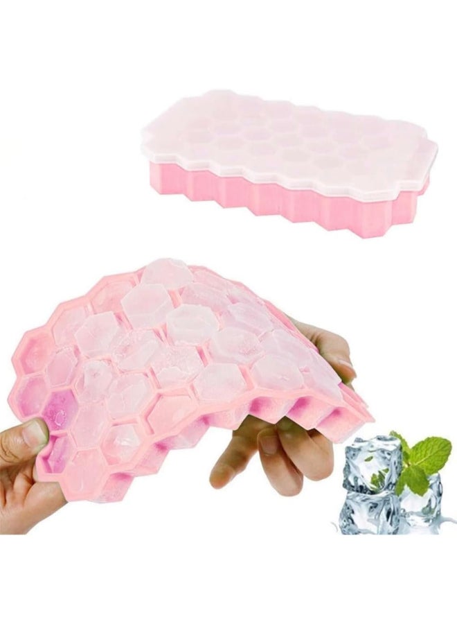 شو وو طقم صواني مكعبات الثلج من السيليكون مزودة بغطاء بلاستيك مكون من قطعتين أخضر One Size - Image 3
