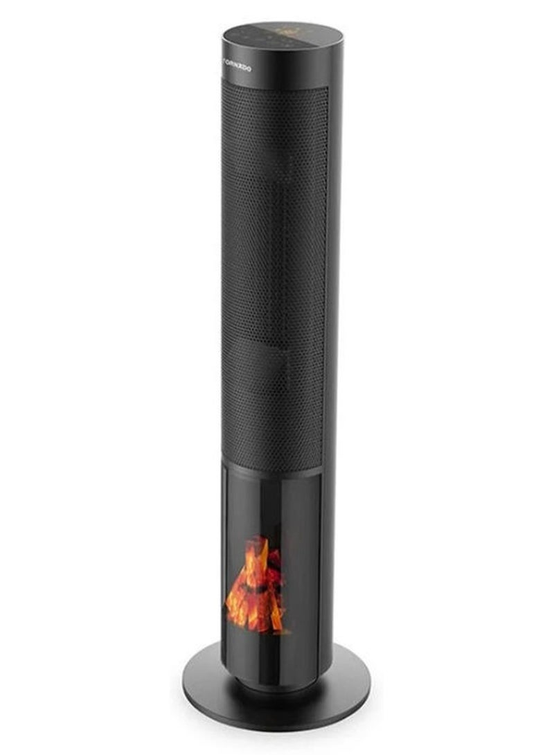TORNADO Ceramic Heater 16 meter, Remote 2000 W TPH-2000DF Black - Image 1