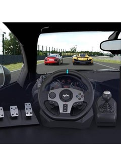 PXN Steering Wheel PS4 Gaming Racing Wheel, PXN V9 Driving Wheel Volante PC 270/900 Degree Vibration and Shifter with Pedals for PC,PS4,Xbox One, Nintendo Switch,PS3,Xbox Series S/X  - Image 3