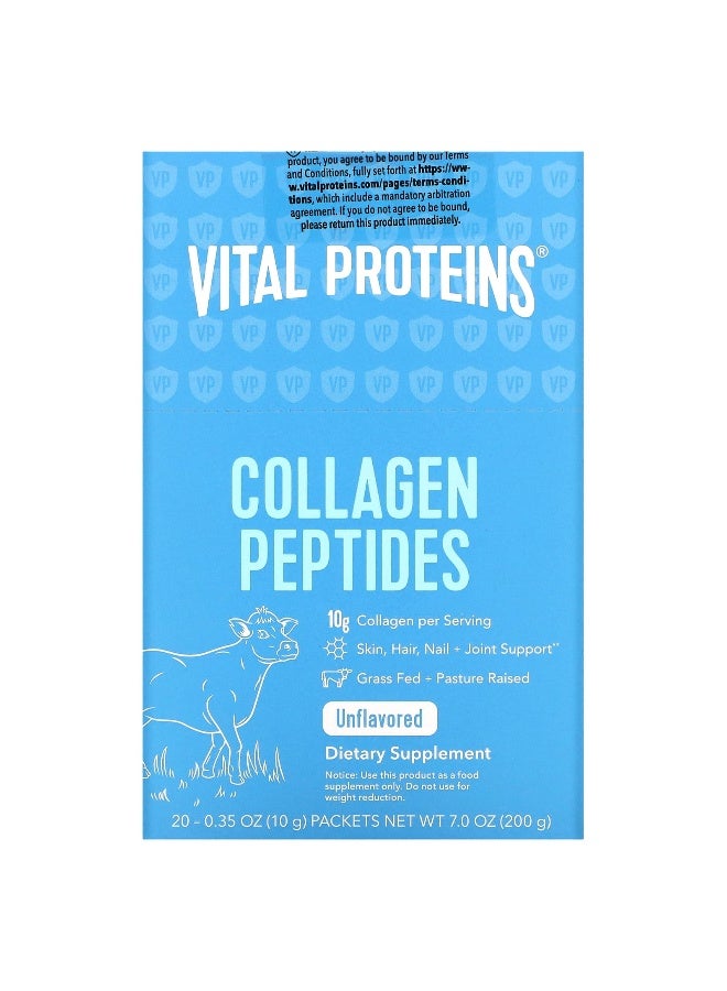 Vital Proteins - Collagen Peptides, Unflavored, 20 Packets, each 0.35 oz Packaging May Vary - Image 1