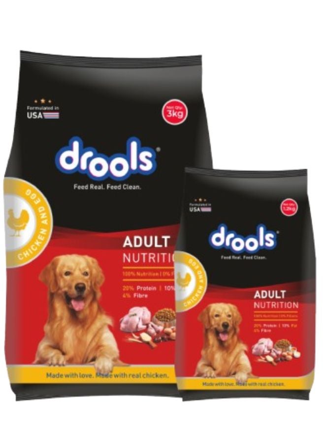 درولز طعام جاف للكلاب البالغة بالدجاج والبيض - Image 1