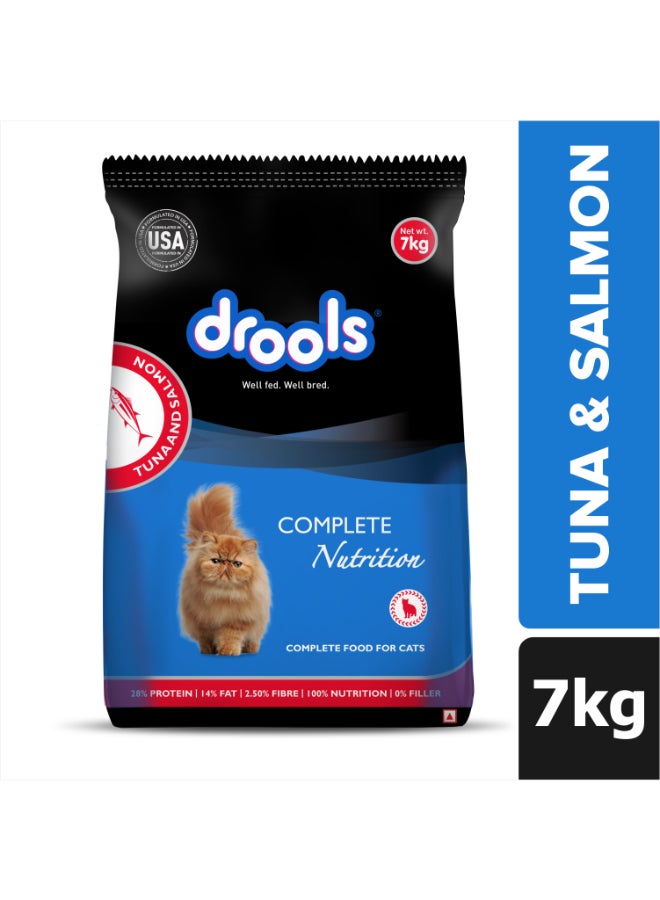 درولز طعام جاف من التونة والسلمون للقطط البالغة - Image 1