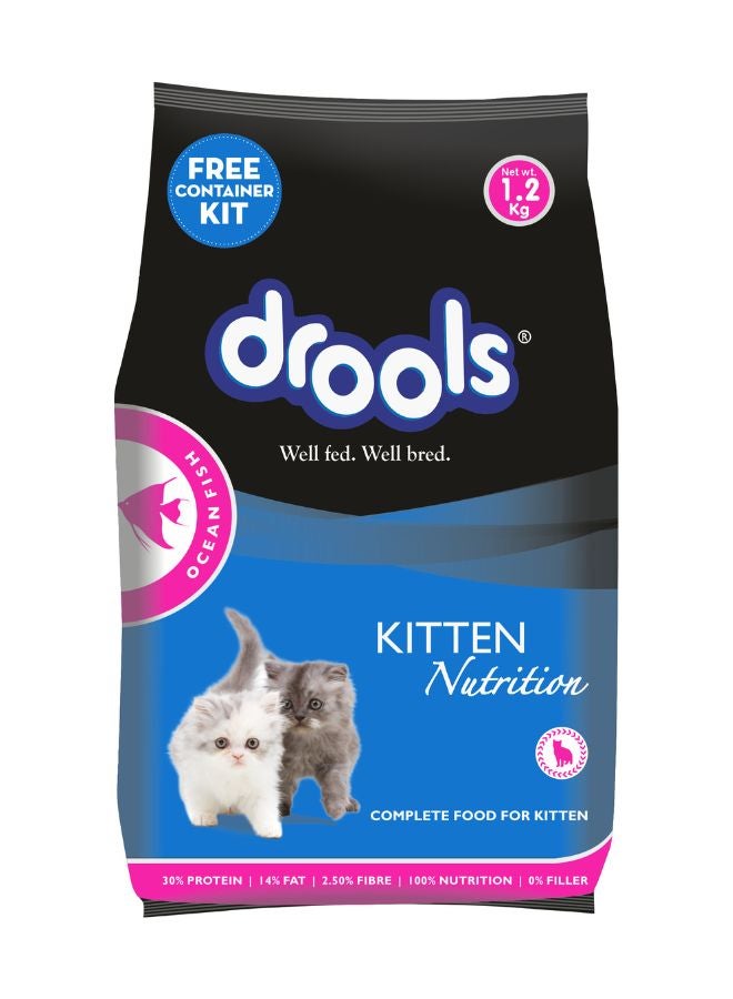 Drools - Ocean Fish Dry Cat Food For Kittens With Free Container 1.2kg - Image 1