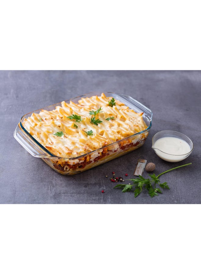 بيريكس صينية شواء فاخرة بيضاوية الشكل مع مقبض شفاف 27 x 17سم - Image 2